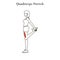 Quadriceps stretch exercise outline