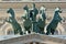 Quadriga above a portico of the Bolshoi Theatre in Moscow.