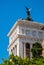 Quadriga of Unity sculpture on top of propylaea within Altare della Patria monument in Rome in Italy