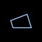 quadrilateral icon in neon style. One of geometric figure collection icon can be used for UI, UX