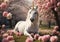 quadriptych: unicorn in spring (AI-generated) - a series