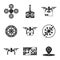 Quadrocopter icons set
