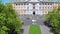Quadrocopter shoot Square of Peter the Great in Saint Petersburg. Slow motion