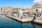 The quai des Belges seen from the basin of the Old Port of Marseille, France