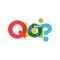 Quai? question letter full color background