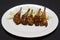 Quail Appetizer on white plate