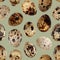 Quail eggs bird food kitchen photo seamless pattern texture craft background
