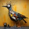 Quail: A Surrealistic 3d Abstract Sculpture Inspired By Basquiat And Picasso