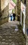 Quaint Alley in Shaftesbury, Dorset, UK