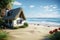 A quaint beachfront cottage offers a tranquil seaside escape