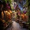 Quaint Cafe in Istanbul's Narrow Streets