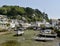 Quaint harbour of  Polperro Cornwall UK