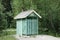 A quaint outhouse at waterton park in alberta