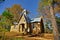 Quaint small stone church near Eminence Missouri in Shannon County