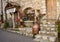 Quaint street with famous perfume store in Gourdon Village, France