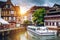 Quaint timbered houses of Petite France in Strasbourg, France. F