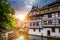 Quaint timbered houses of Petite France in Strasbourg, France. F