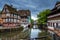 Quaint timbered houses of Petite France in Strasbourg, France. F