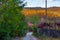 Quaint Village Charm: Gravel Road Amidst Old Rural Houses