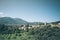 Quaint village in Tramuntana mountains landscape on Majorca island