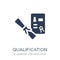 Qualification icon. Trendy flat vector Qualification icon on white background from E-learning and education collection