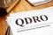 Qualified domestic relations order QDRO documents.