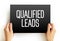 Qualified Leads - potential customers in the future, based on certain fixed criteria of your business requirements, text concept