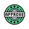 quality approve color icon vector illustration