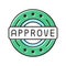 quality approve color icon vector illustration