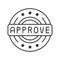quality approve line icon vector illustration