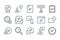 Quality and approvement line icons.
