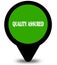 QUALITY ASSURED on green location pointer graphic
