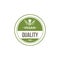 Quality badge for vegan organic products a vector illustration.