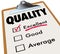 Quality Checklist Clipboard Excellent Rating Grade Review