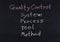 Quality control concept ( system - process - tool - method )