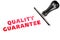 Quality guarantee stamp text