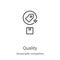 quality icon vector from sustainable competitive advantage collection. Thin line quality outline icon vector illustration. Linear