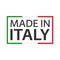 Quality mark Made in Italy, colored vector symbol with Italian tricolor