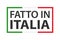 Quality mark Made in Italy, colored vector symbol with Italian tricolor