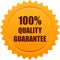 Quality quarantee seal stamp orange