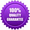 Quality quarantee seal stamp violet