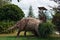 Quality replicas of dinosaurs in museum park outdoors at daytime