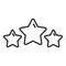 Quality stars icon outline vector. Satisfaction shape