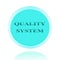 Quality system icon or symbol image concept design with business