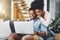 Quality time is necessary for nurturing a marriage. a happy young couple using a laptop together on the sofa at home.