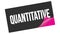 QUANTITATIVE text on black pink sticker stamp