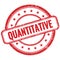 QUANTITATIVE text on red grungy round rubber stamp