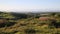 Quantock Hills Somerset England UK countryside views towards Hinkley Point Nuclear Power station PAN