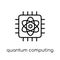 Quantum computing icon. Trendy modern flat linear vector Quantum