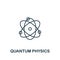 Quantum Physics icon from science collection. Simple line element Quantum Physics symbol for templates, web design and